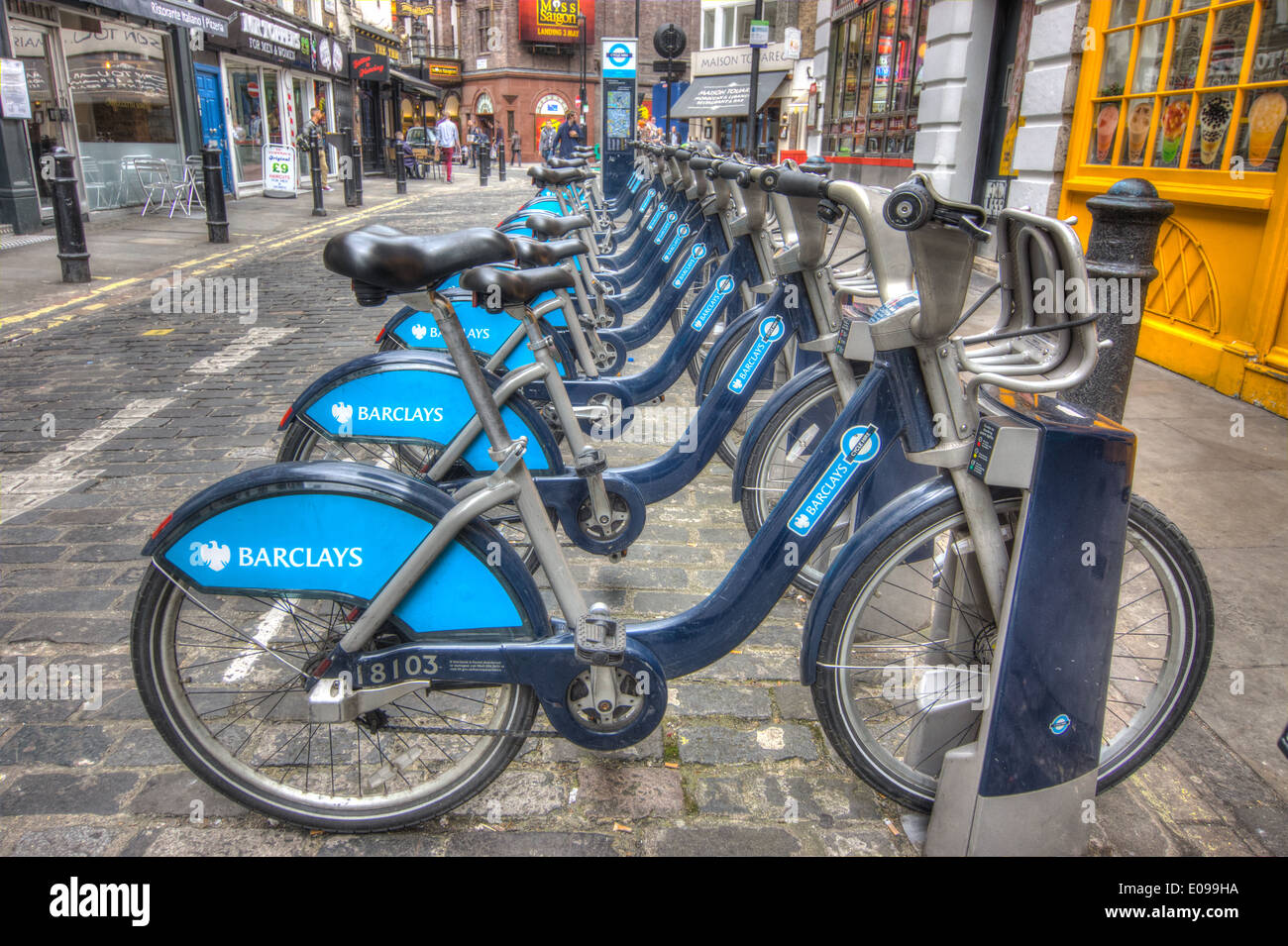 barclays hire bike scheme, London Stock Photo