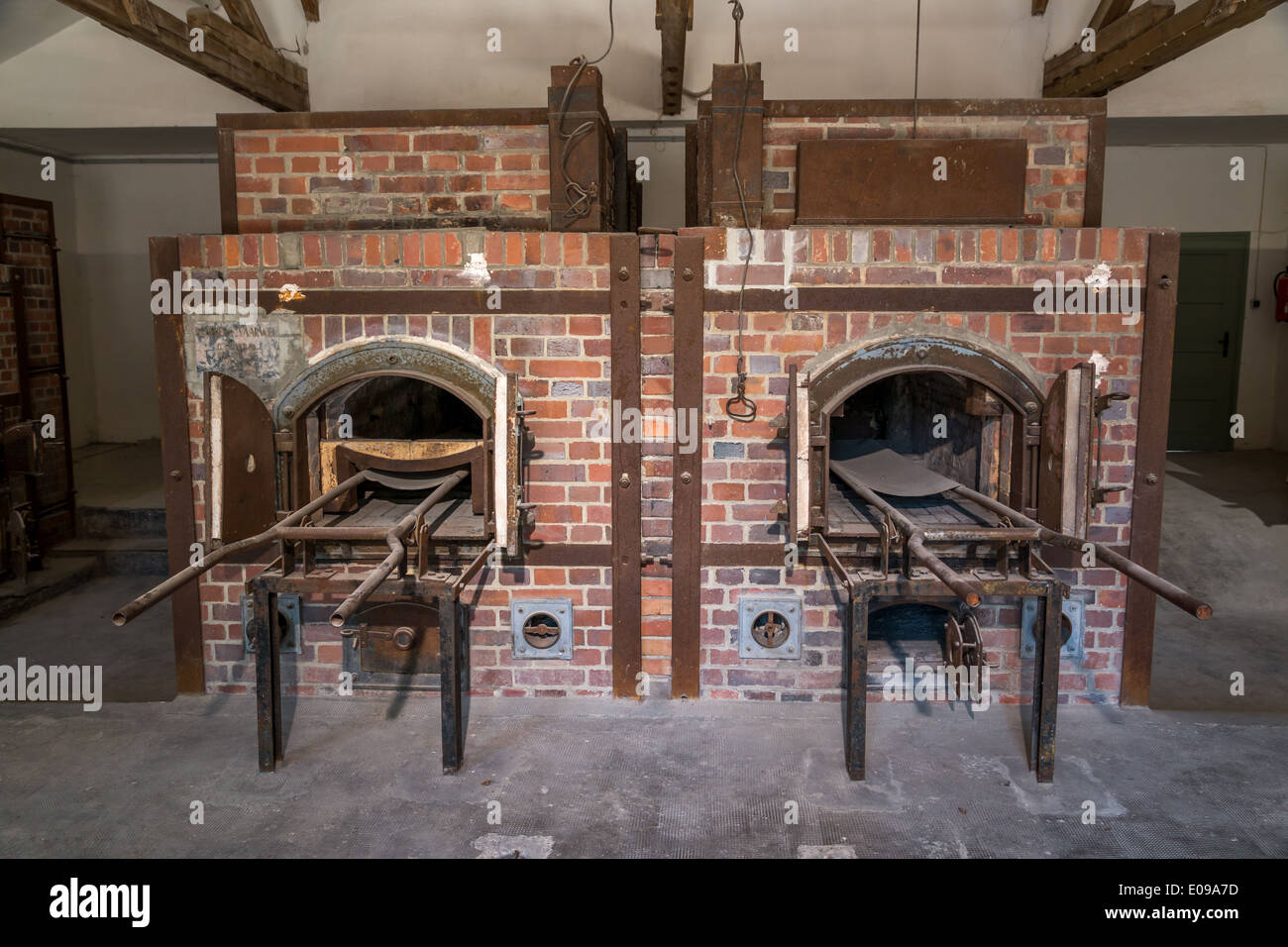 Dachau crematorium. Stock Photo