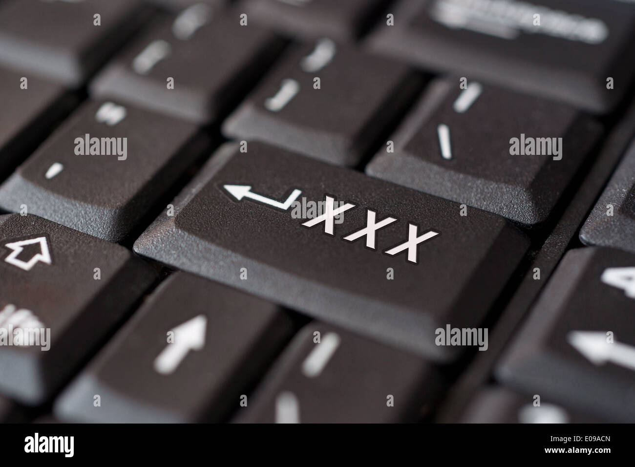 XXX message on enter key, for pornography websites concepts Stock Photo -  Alamy