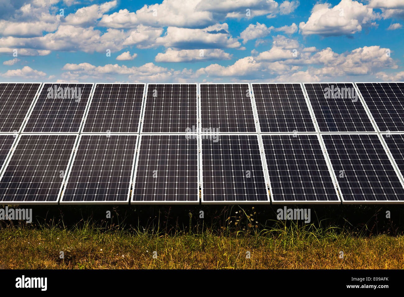 Power plant using renewable solar energy with sun Stock Photo - Alamy