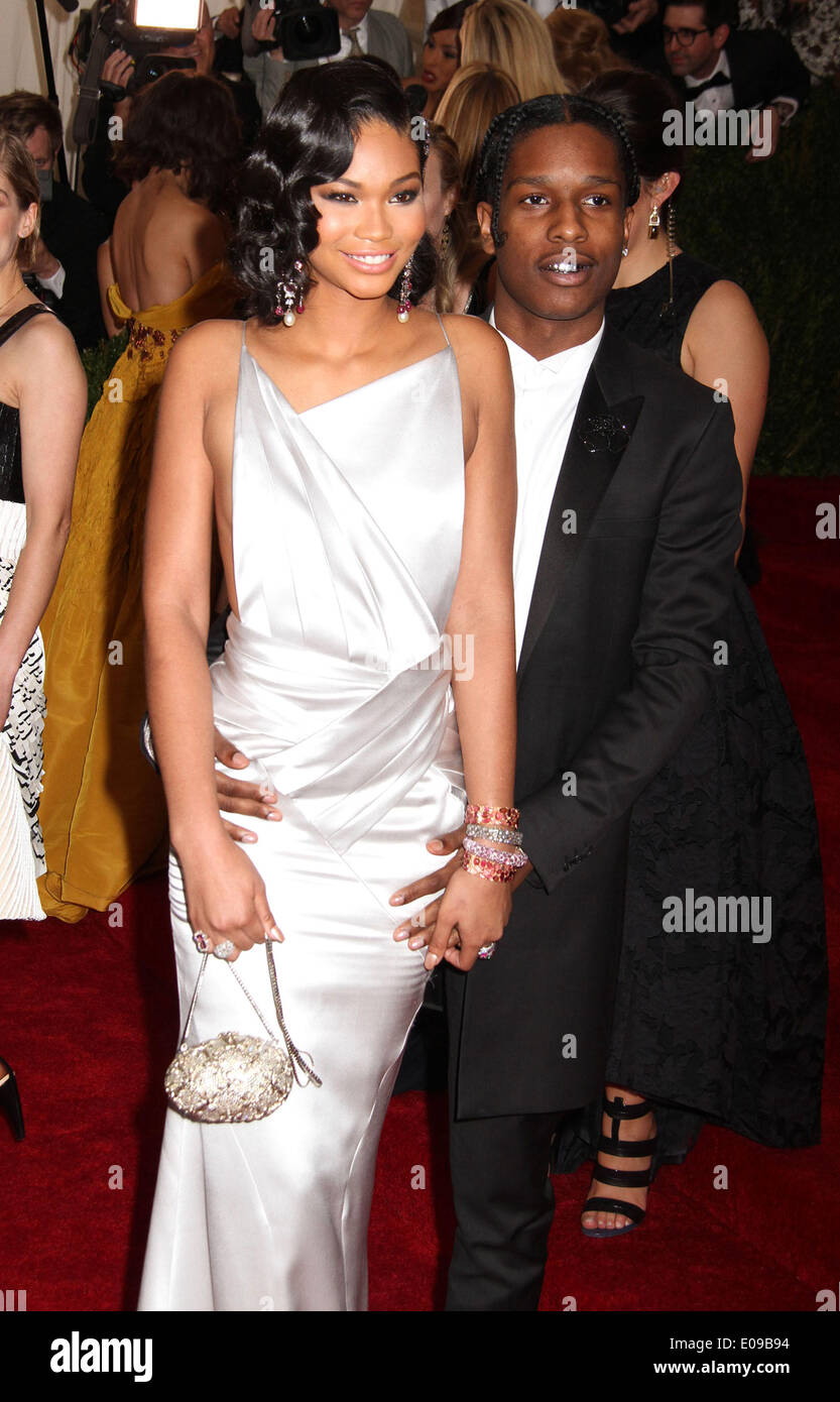 New York, New York, USA. 5th May, 2014. Model CHANEL IMAN and ASAP ROCKY  attend the 2014 Costume Institute Benefit Gala opening of 'Charles James:  Beyond Fashion and the new Anna Wintour