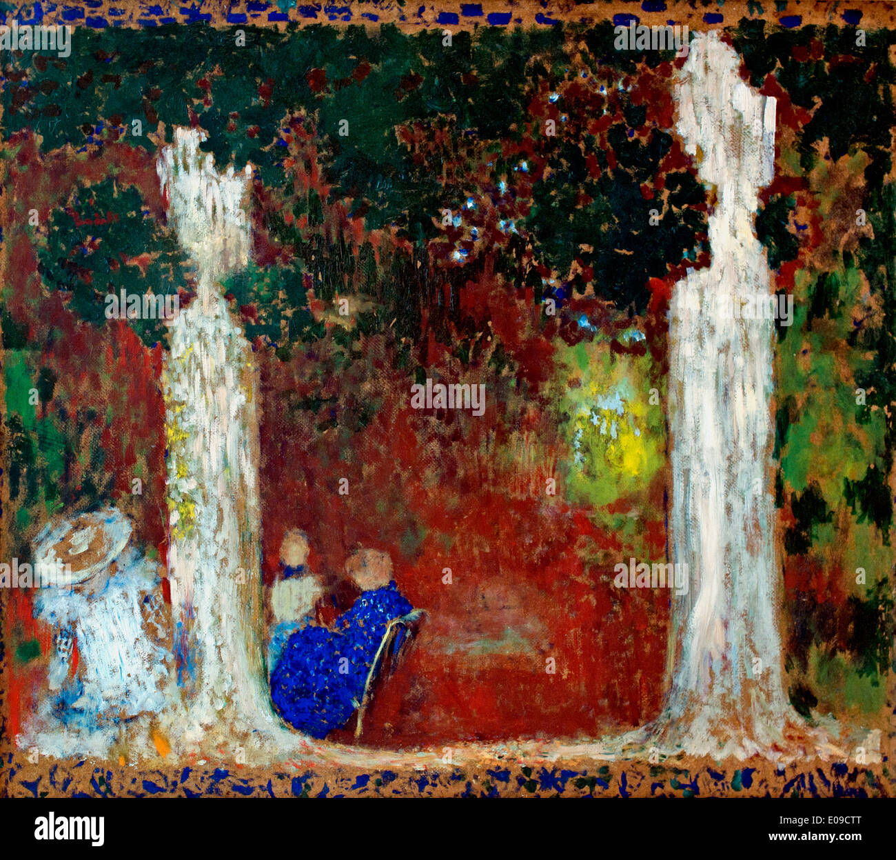 Beneath the Trees 1897  Edouard Vuillard 1868-1940 France French Stock Photo