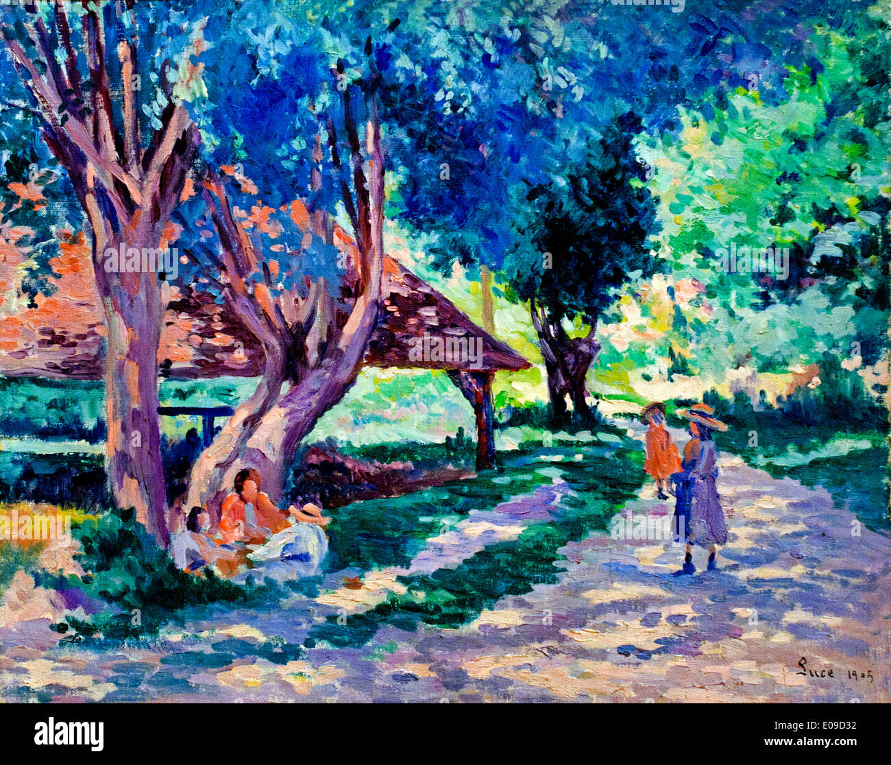 Bessy Yonne the shaded Path 1905 Maximilien Luce 1858 - 1941 France French Stock Photo