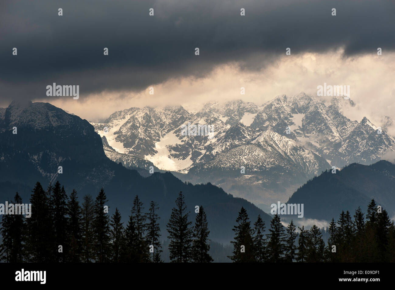 Dramatic clouds over Tatra Mountains, Poland Stock Photo - Alamy