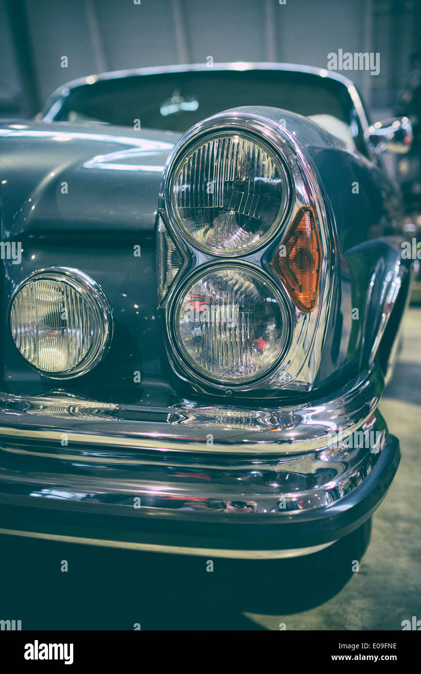 Double headlight vintage car mercedes benz hires stock photography and