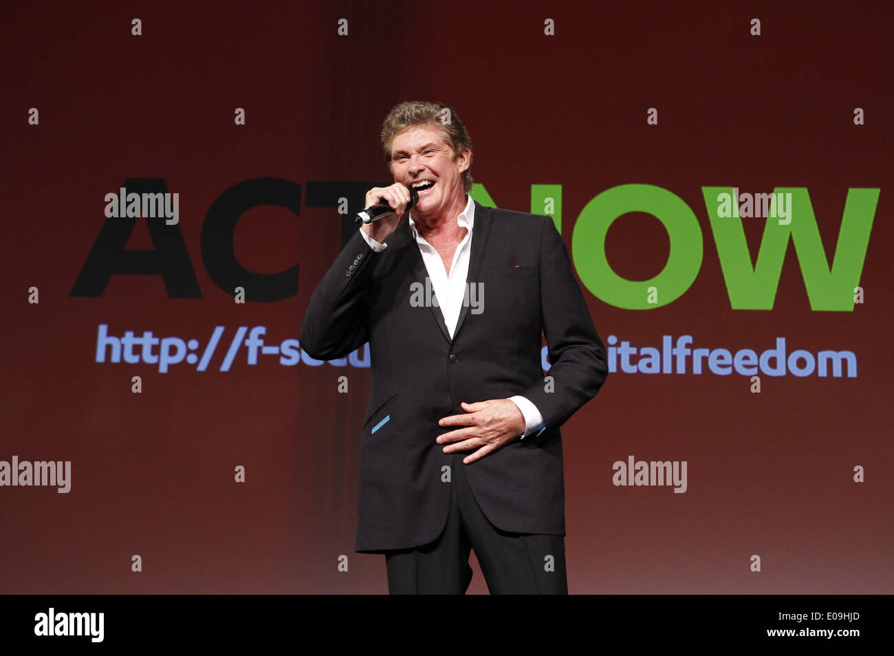 American Actor And Singer David Hasselhoff At The Media Convention Re
