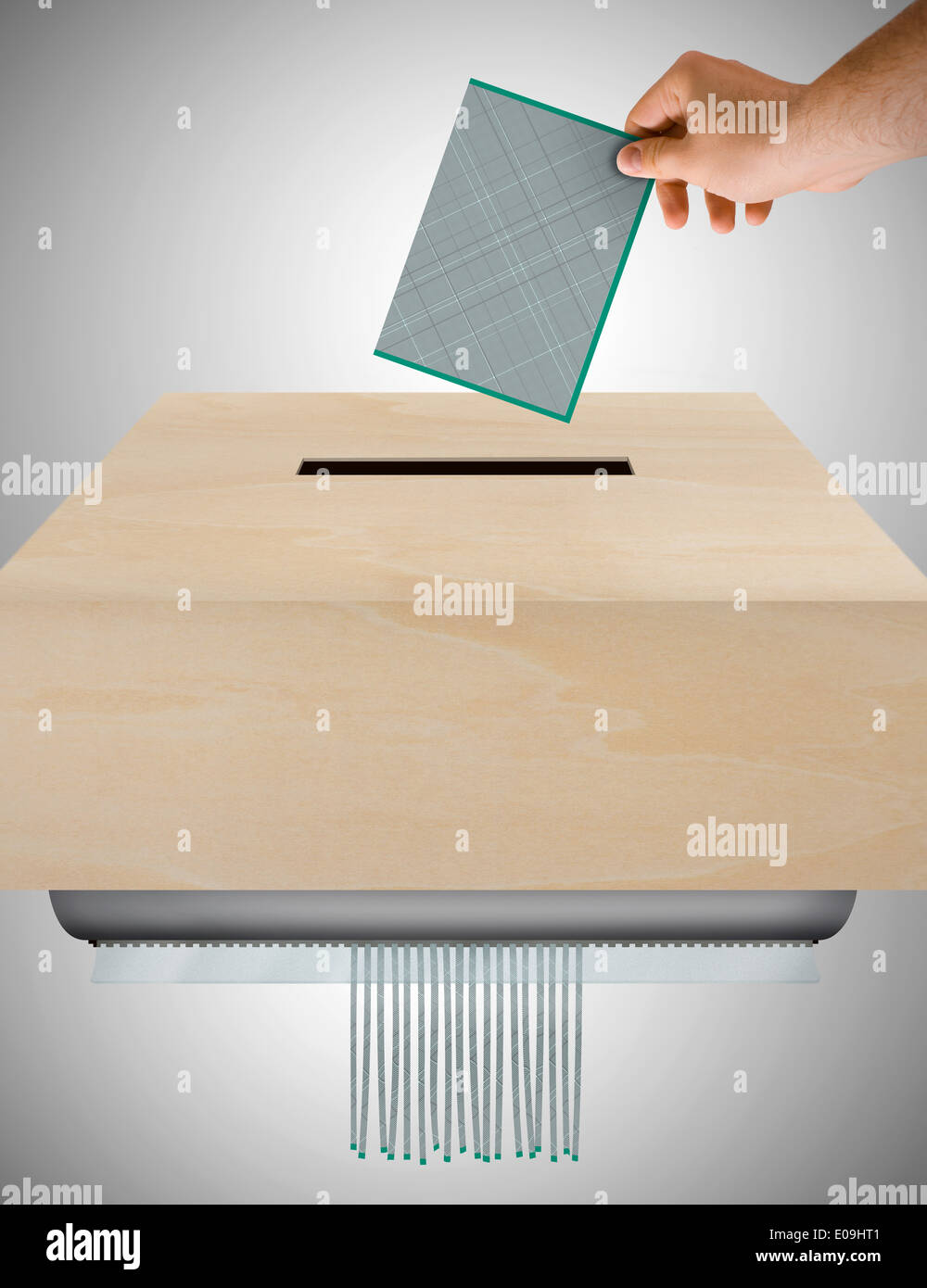 image that represents the ballot concept worthless Stock Photo