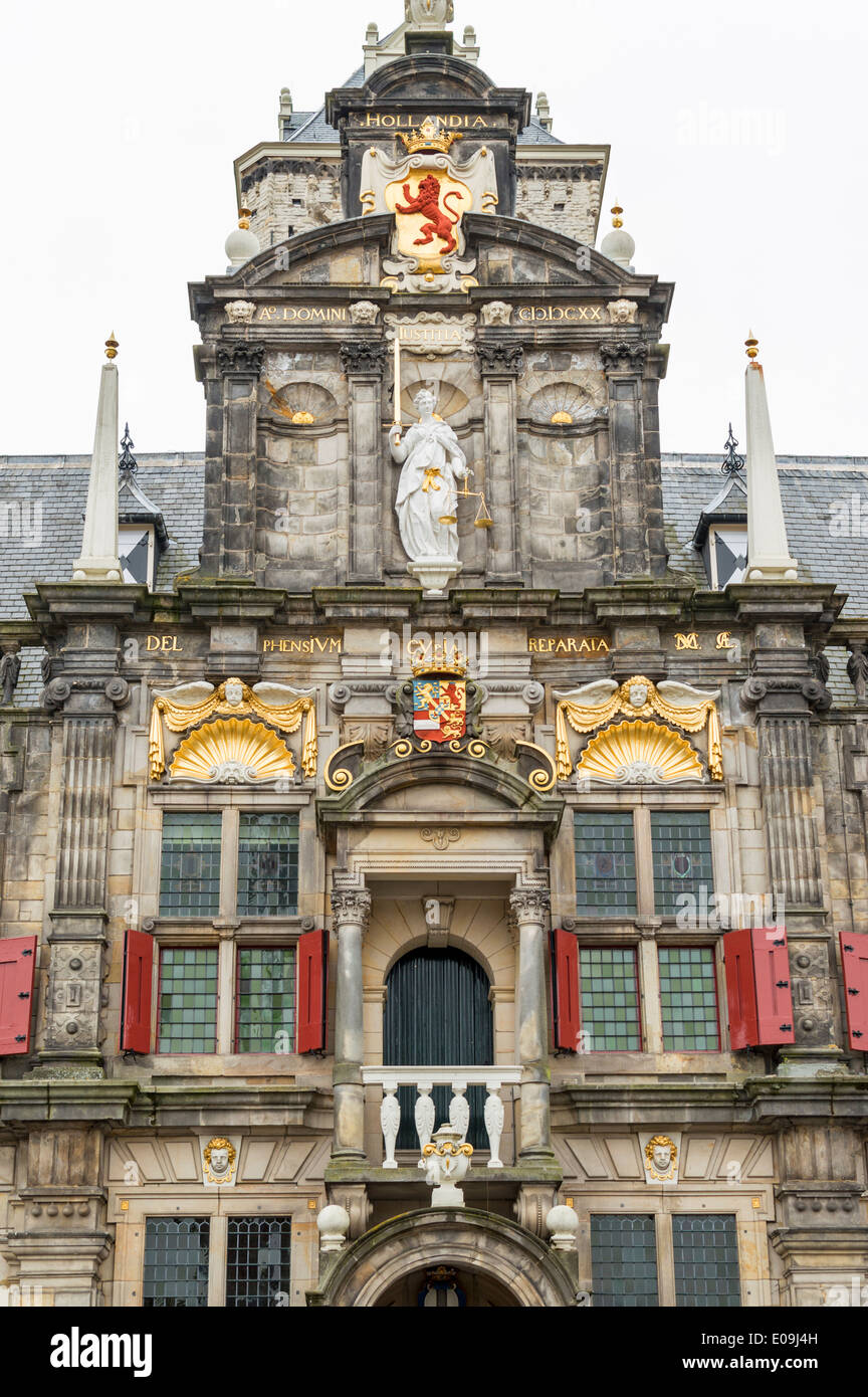 STADHUIS OR CITY HALL IN DELFT MARKT SQUARE HOLLAND Stock Photo