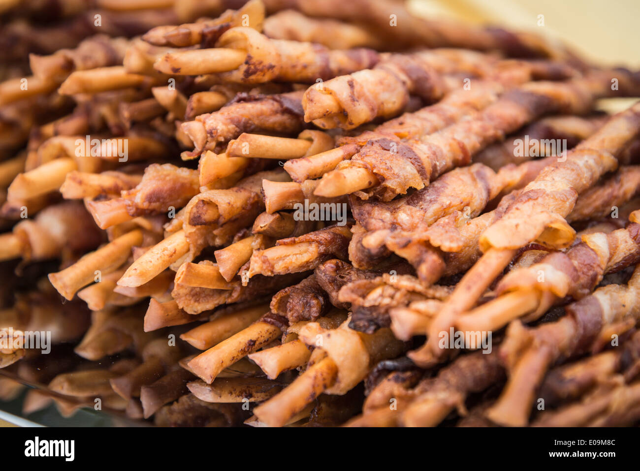 Finger food, appetizer, bacon sticks Stock Photo Alamy