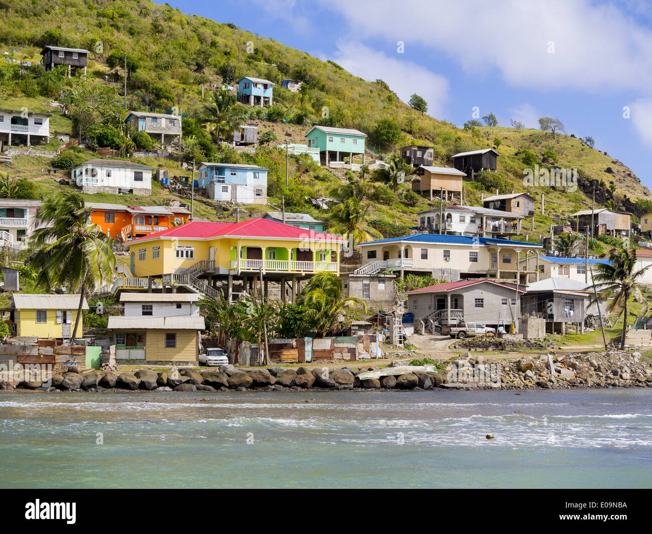 Caribbean, Lesser Antilles, Saint Lucia, Dennery, Dennery Bay Stock