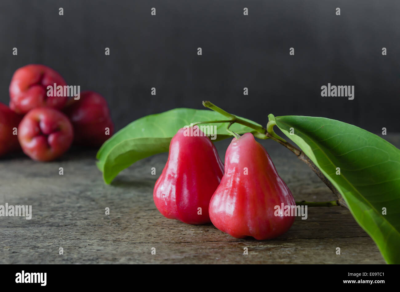 still life of rose apple or chompu on wooden Stock Photo - Alamy