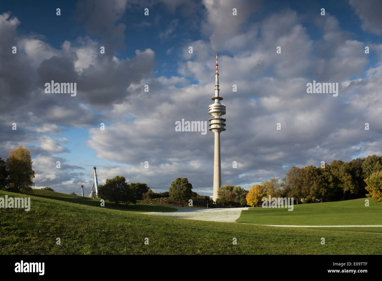 Olympic park munich tv tower hi-res stock photography and images - Alamy