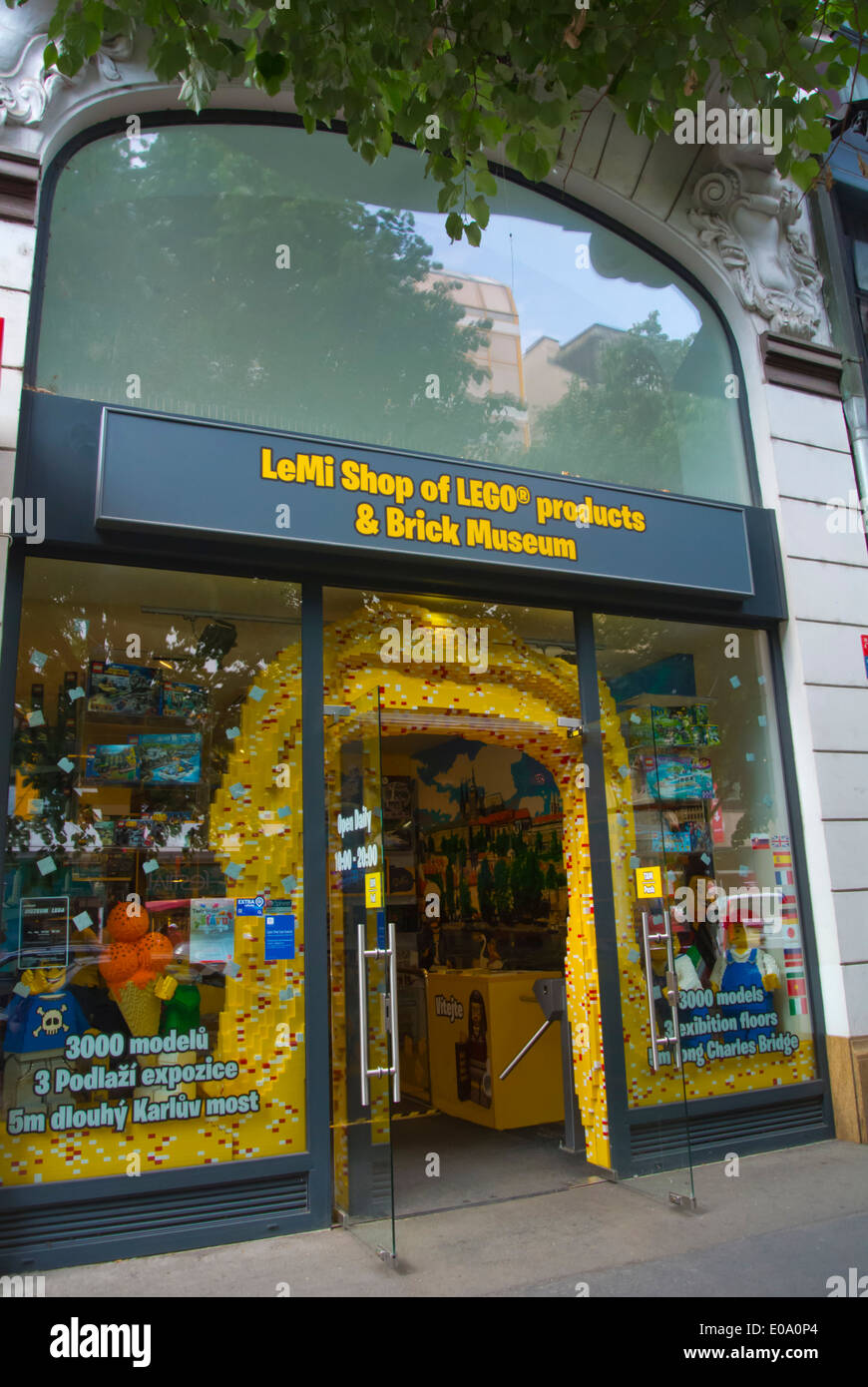 Muzeum Lega, Lego museum and shop, Narodni Trida street, central Prague,  Czech Republic, Europe Stock Photo - Alamy