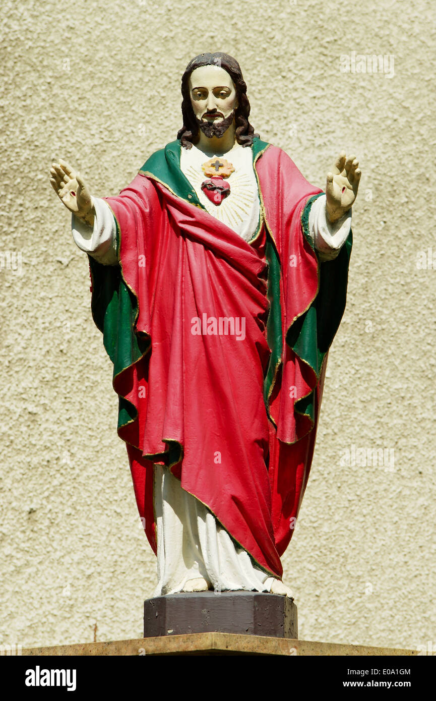 Statue of Jesus Christ on Kaweczynska street in Warsaw, Poland. Stock Photo