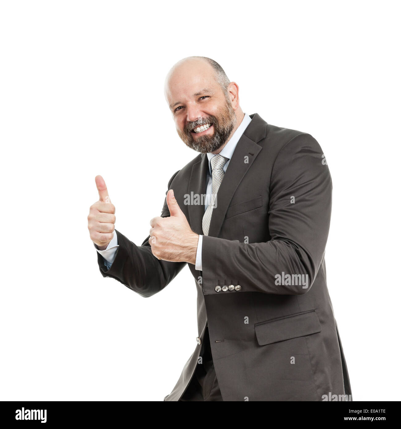 An image of a handsome business man with his thumbs up Stock Photo