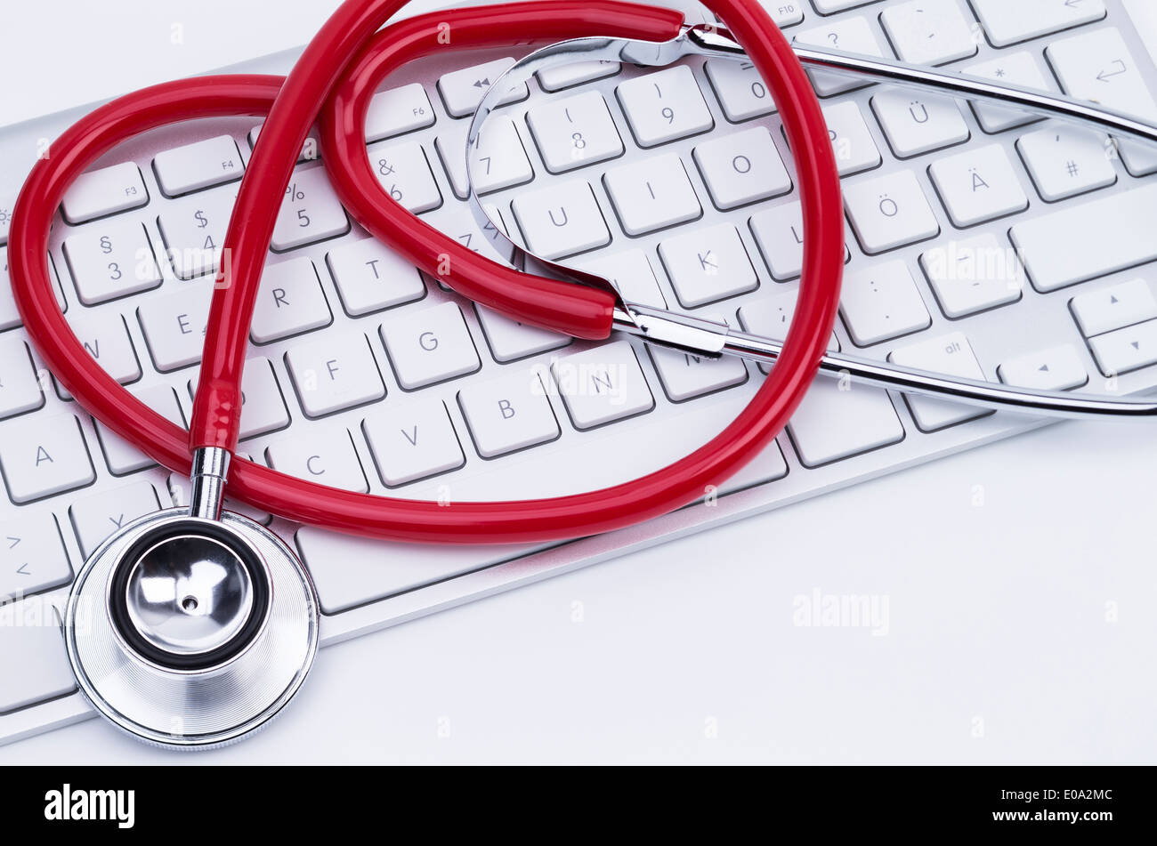 Keyboard and stethoscope Stock Photo Alamy