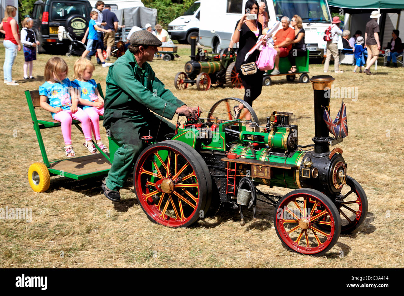 9404. Traction Engine miniature Rally, Fordwich, Kent, England Stock Photo