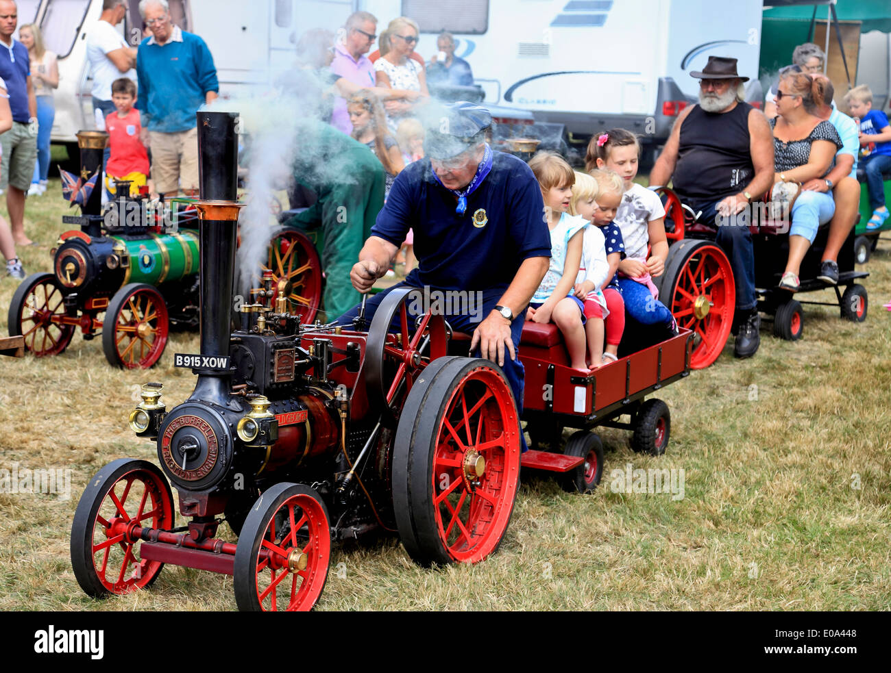 9408. Traction Engine miniature Rally, Fordwich, Kent, England Stock Photo