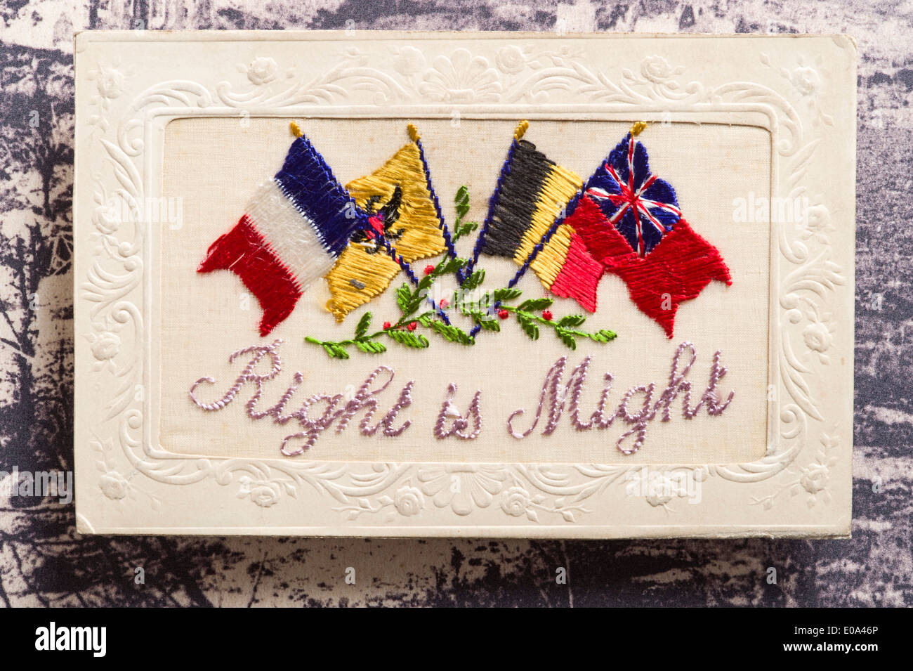 Embroidered Postcards from The First World War Stock Photo Alamy