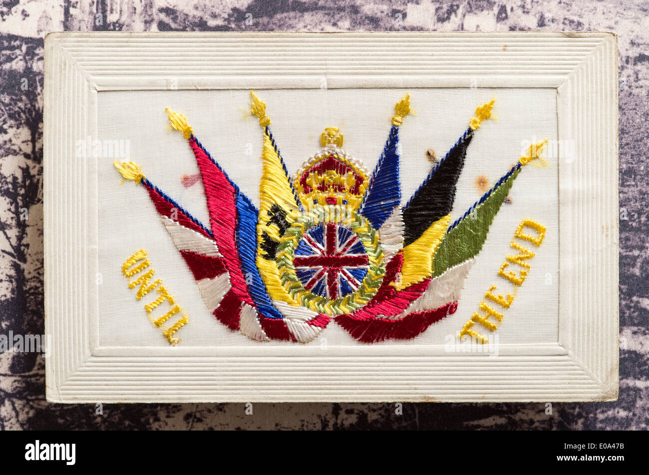 Embroidered Postcards from The First World War Stock Photo Alamy