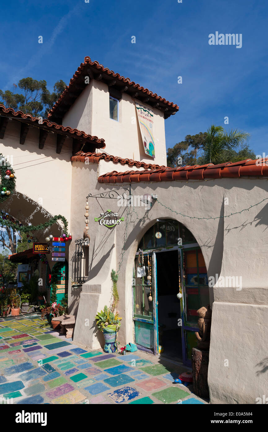 Spanish Village at Christmas, Balboa Park, San Diego, California, USA