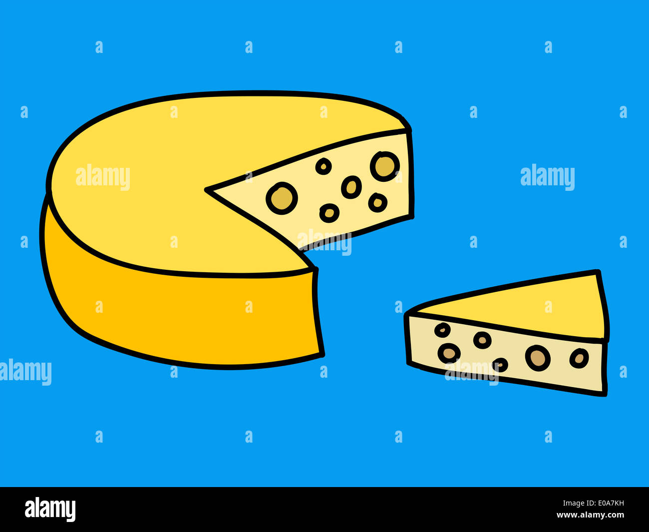 Cheese illustration Stock Photo