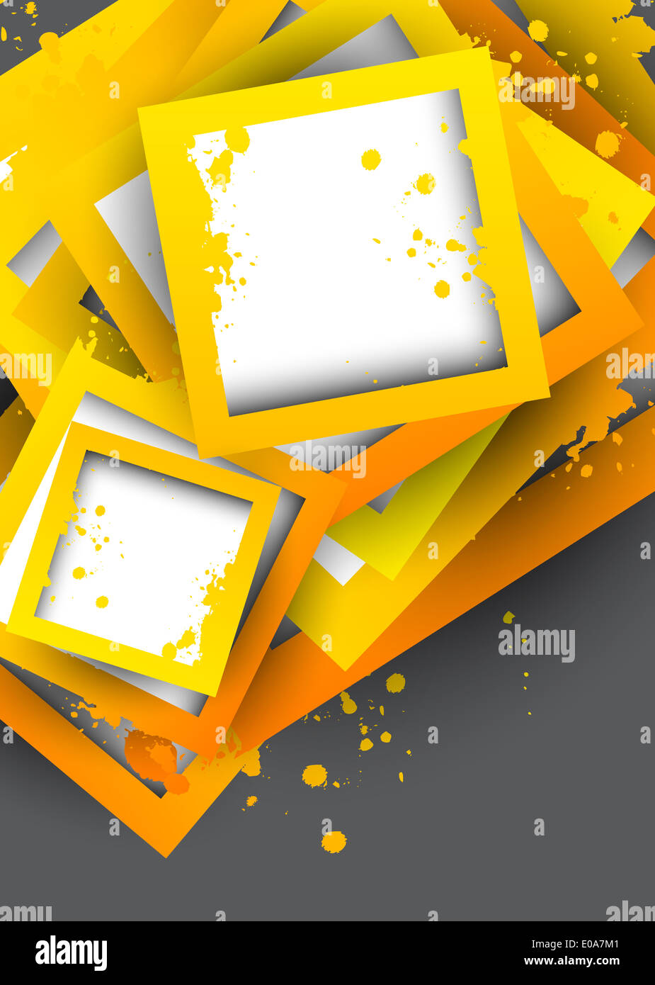 Background with orange squares. Abstract illustration Stock Photo - Alamy