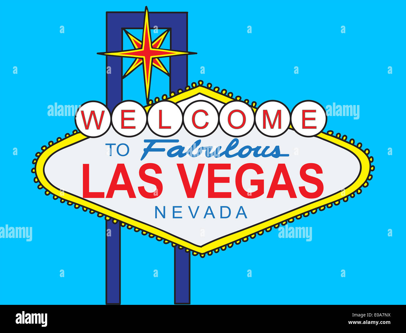 Welcome to Las Vegas sign illustration Stock Photo - Alamy