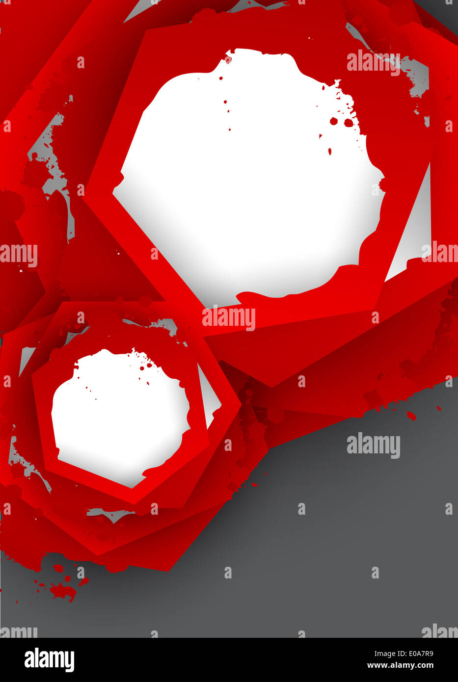 Background with red hexagons. Abstract illustration Stock Photo - Alamy