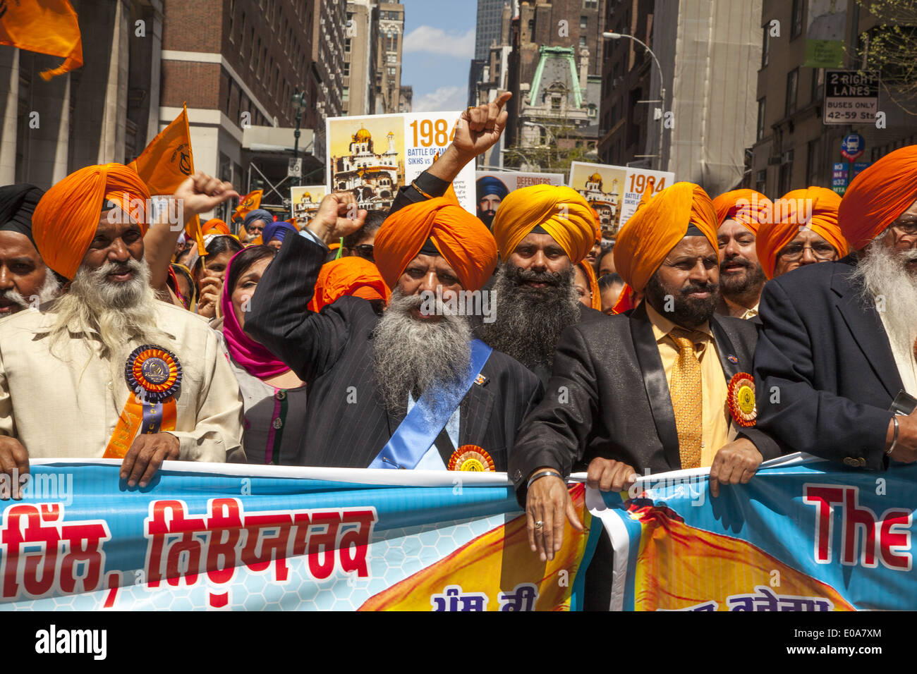 Annual Sikh Parade and festival on Madison ave. in New York City Stock Photo