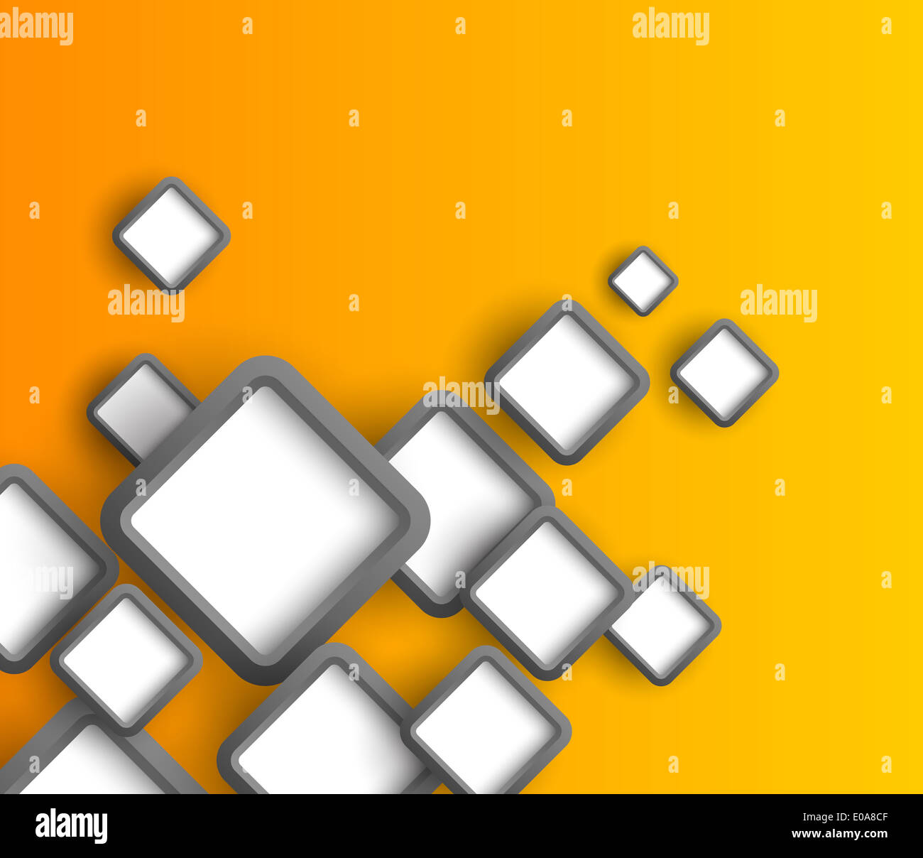Orange background with gray squares. Abstract illustration Stock Photo ...