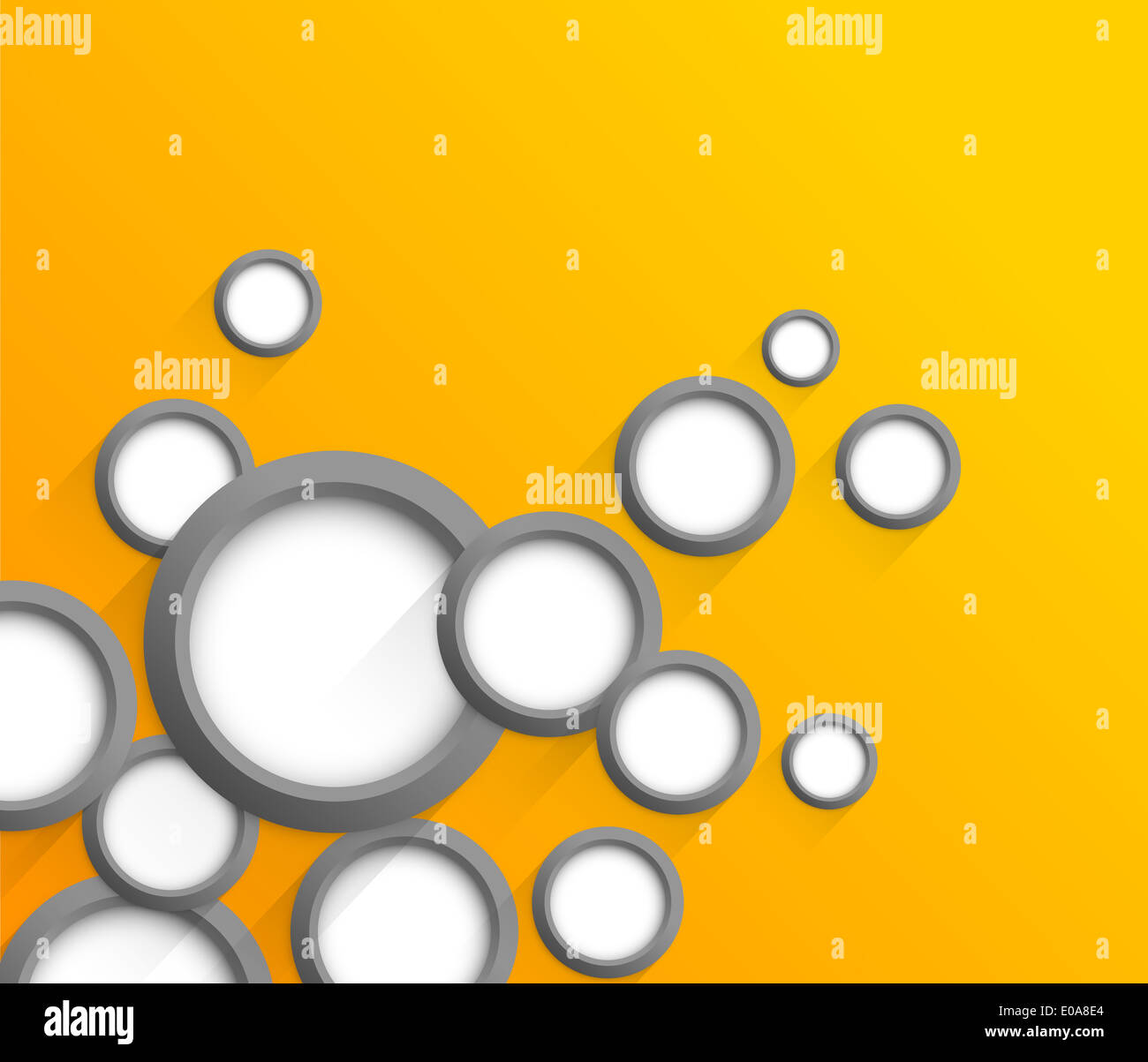 Abstract orange background with gray circles. Bright illustration Stock ...