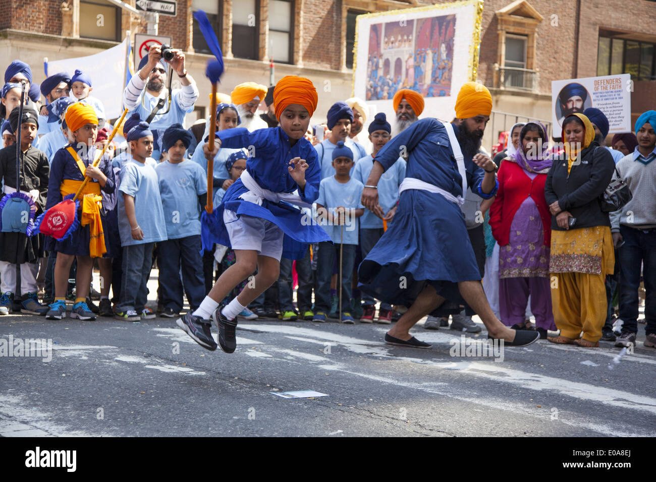 Annual Sikh Parade and festival on Madison ave. in New York City Stock