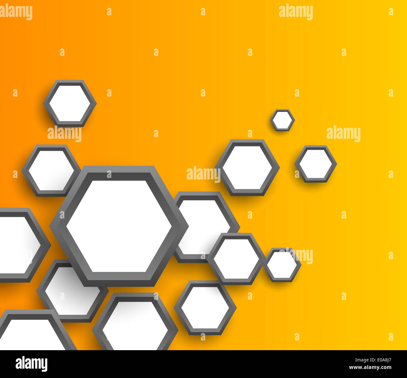 Abstract background with hexagons. Bright illustration Stock Photo - Alamy