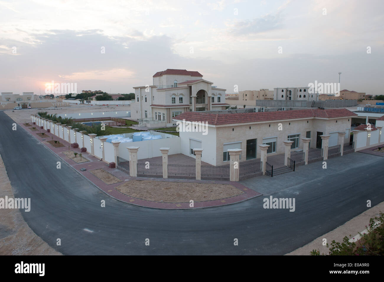 Luxury housing built on the edge of the desert. Umm Salal Muhammad