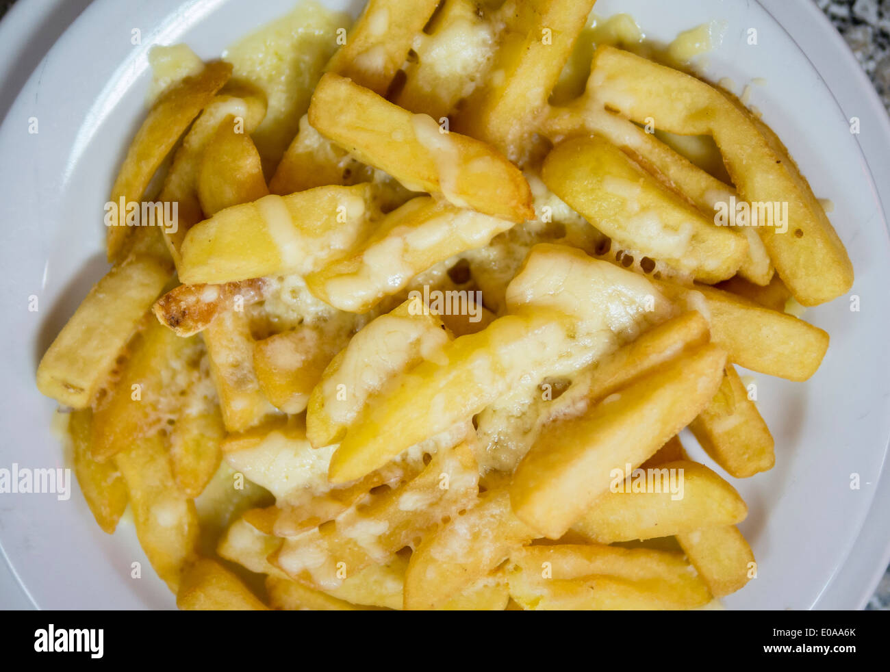 Cheesy Chips or Cheese fries Stock Photo Alamy