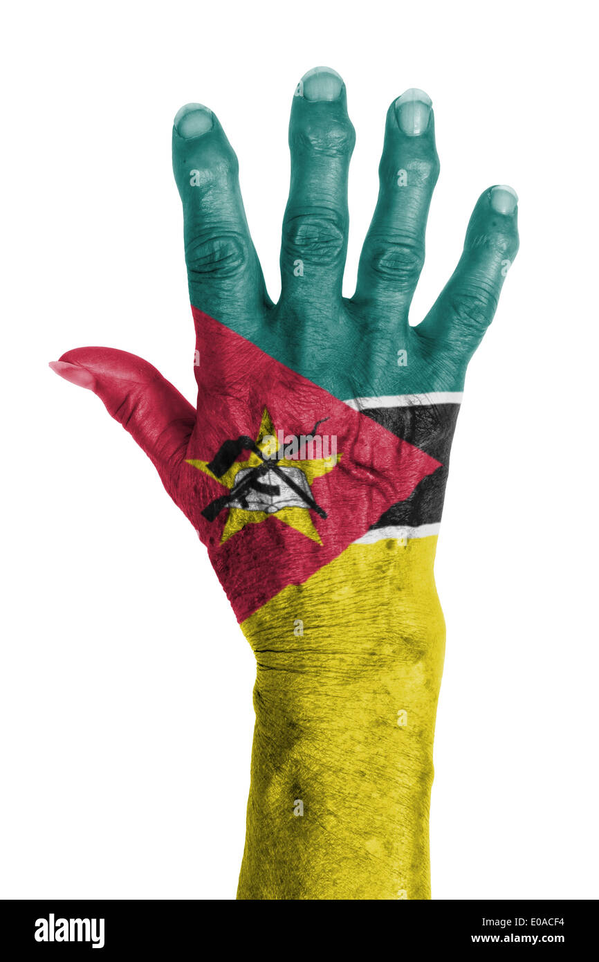 Hand of an old woman with arthritis isolated on white Mozambique Stock ...
