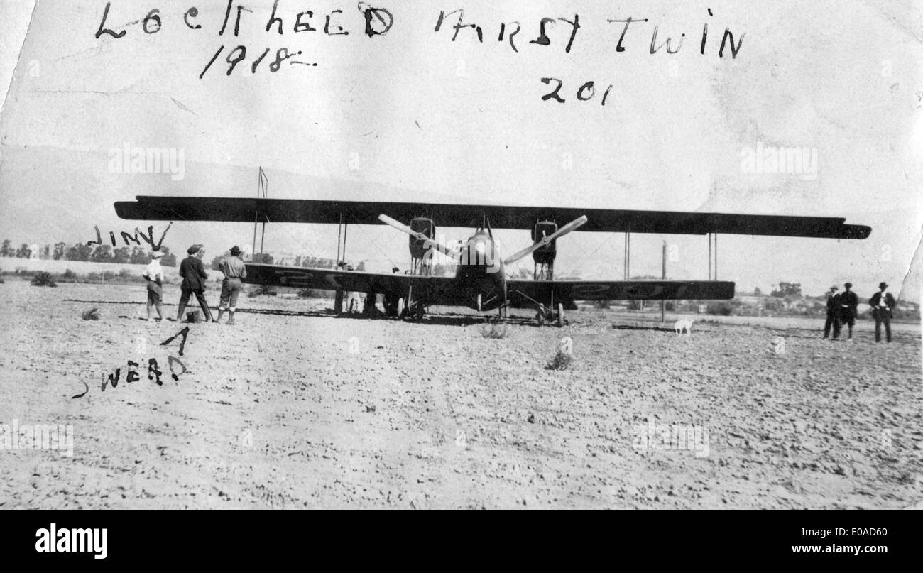 Lockheed First Plane This image shows the Loughead F-1, a seaplane converted to a landplane ...