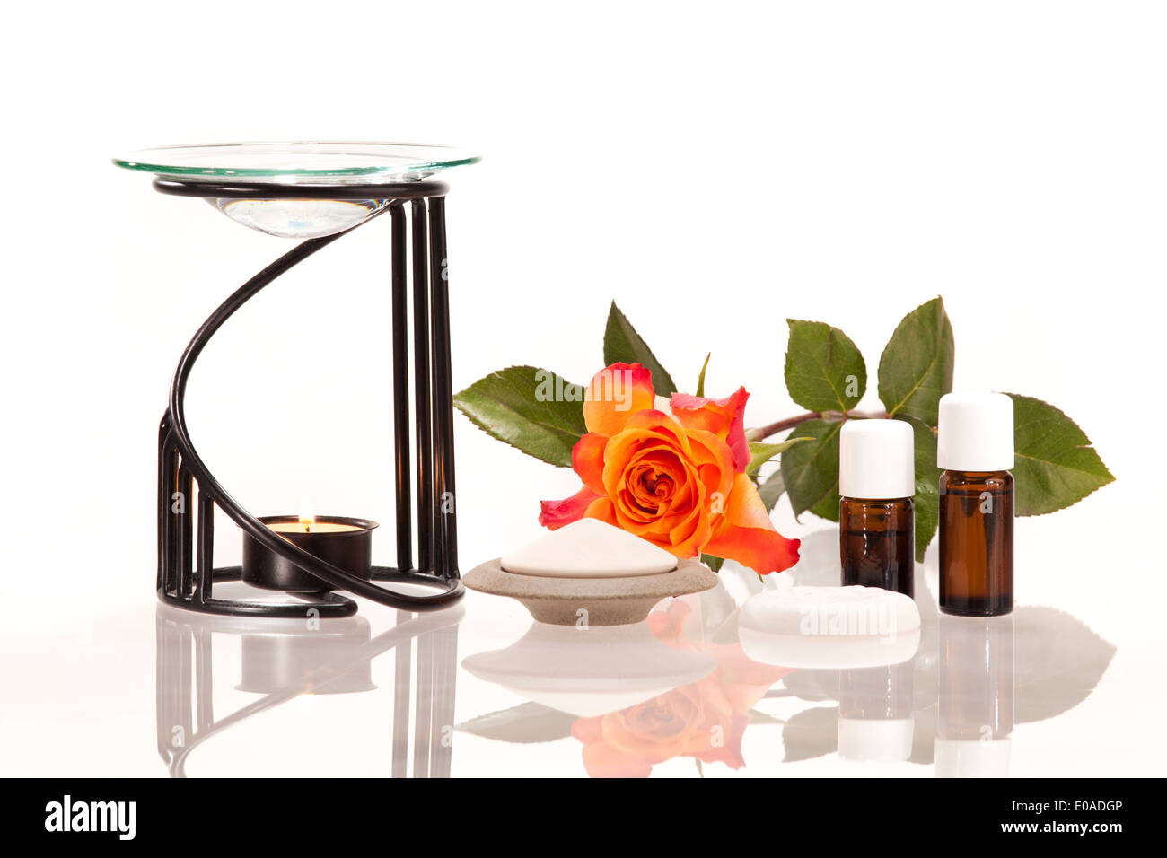 Room fragrancing with fragrance lamp and fragrance stones Stock Photo Alamy