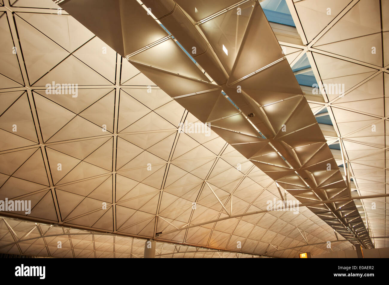 Ceilings, Hong Kong International Airport, Island of Chek Lap Kok, China Stock Photo