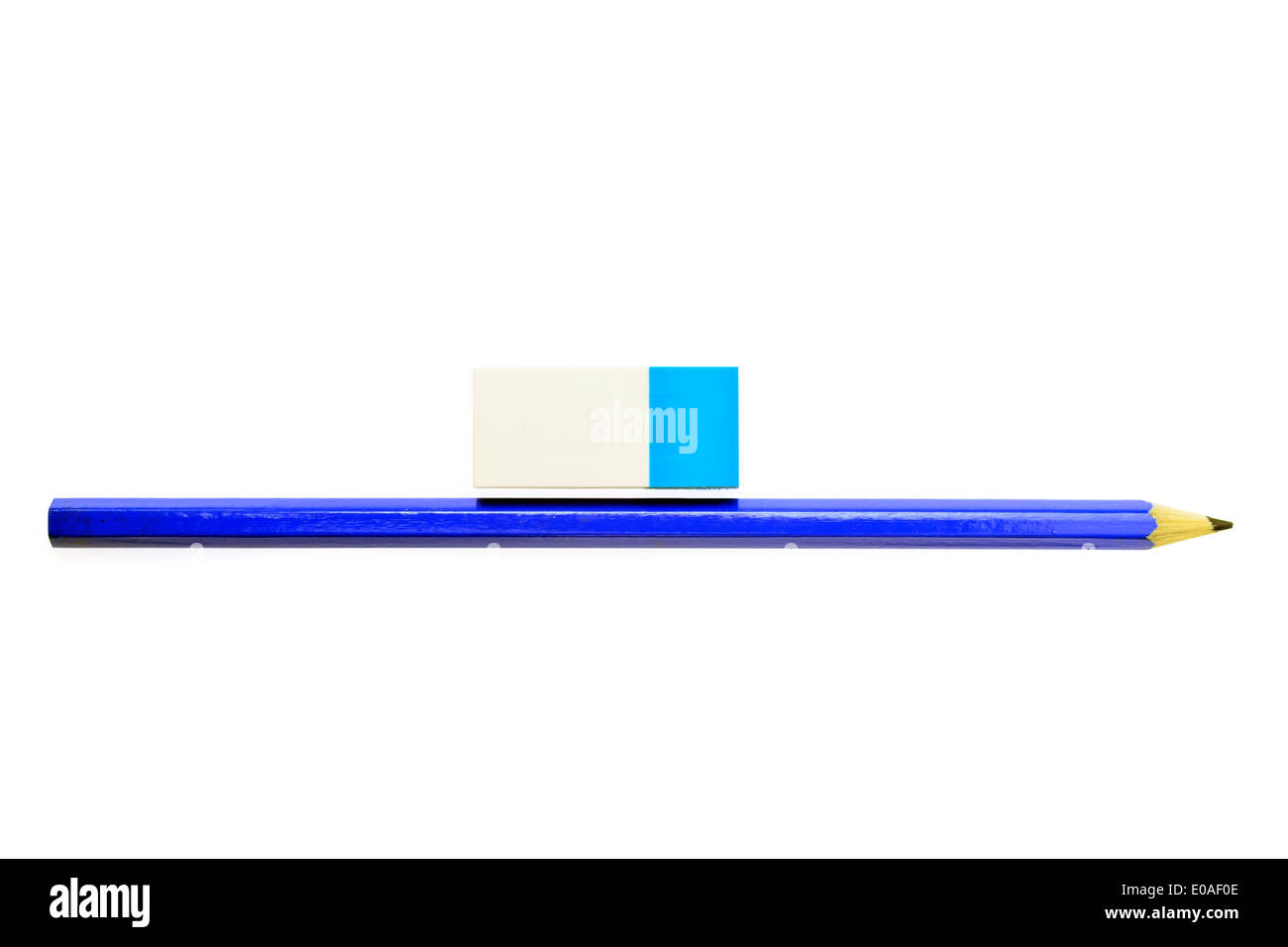 Blue Pencils isolated on white Stock Photo Alamy