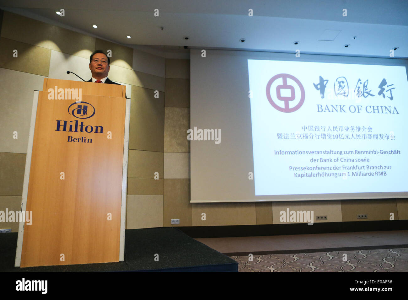 Berlin Germany 7th May 2014 Li Guang Managing Director Of