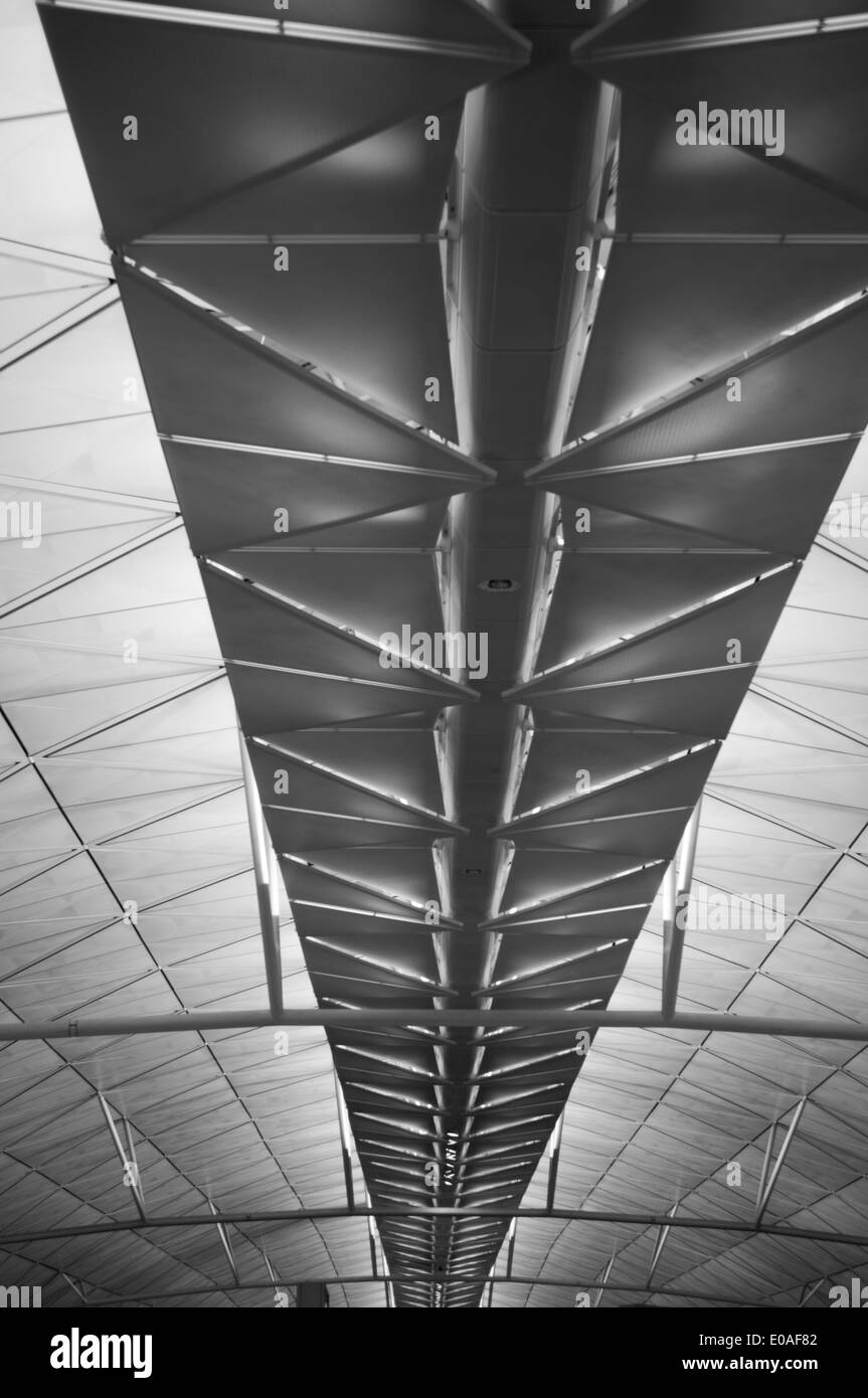 Ceilings, Hong Kong International Airport, Island of Chek Lap Kok, China Stock Photo