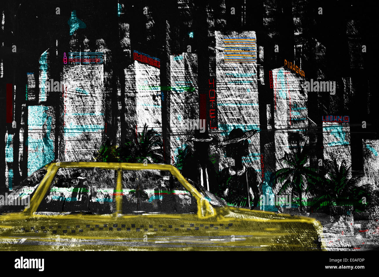Night megalopolis Stock Photo