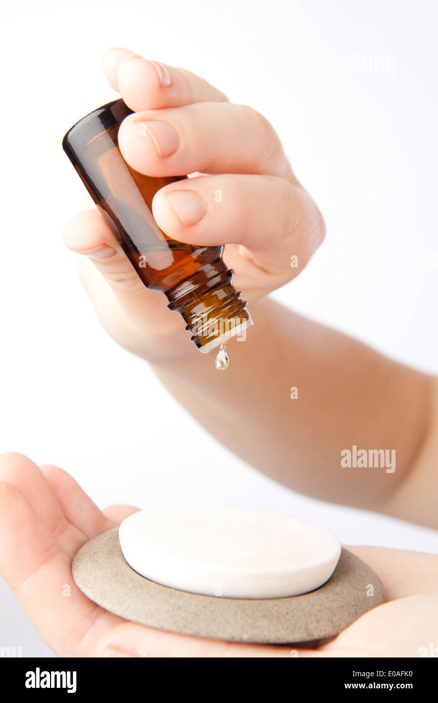 Application possibilities of essential oils Stock Photo