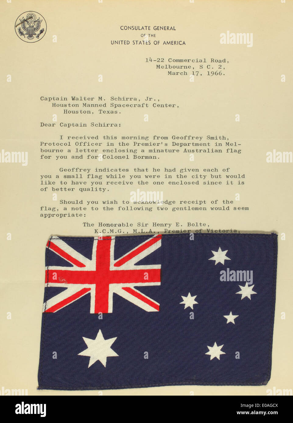The Wally Schirra Collection features artifacts from the Gemini space ...