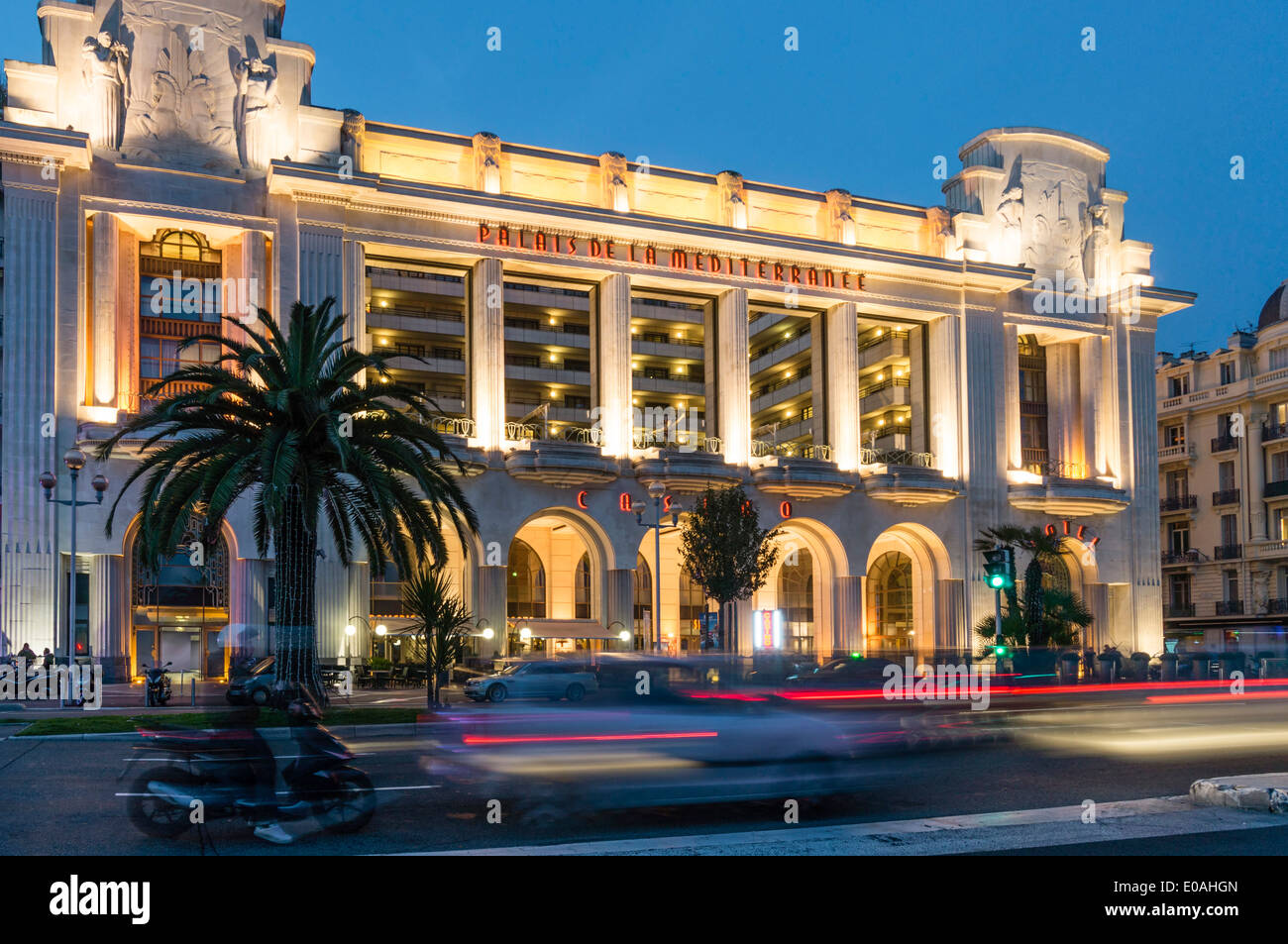 Palais la Mediterranee , Casino, Nice, France, Cote D´ Azur, Alpes Maritime, French Stock Photo