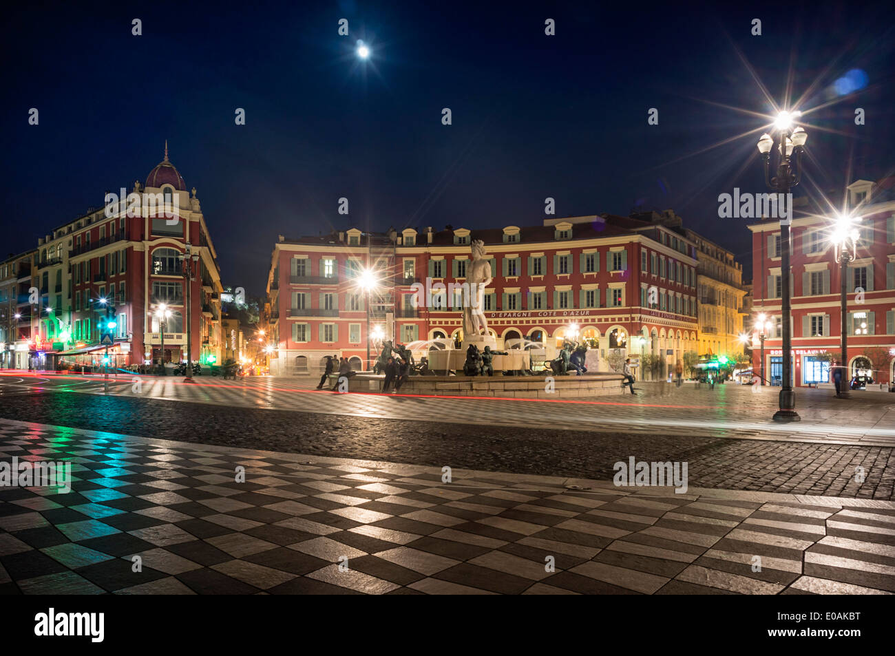 Place Massena, Fountain, Nice, France, Cote D´ Azur, Alpes Maritime, French Stock Photo
