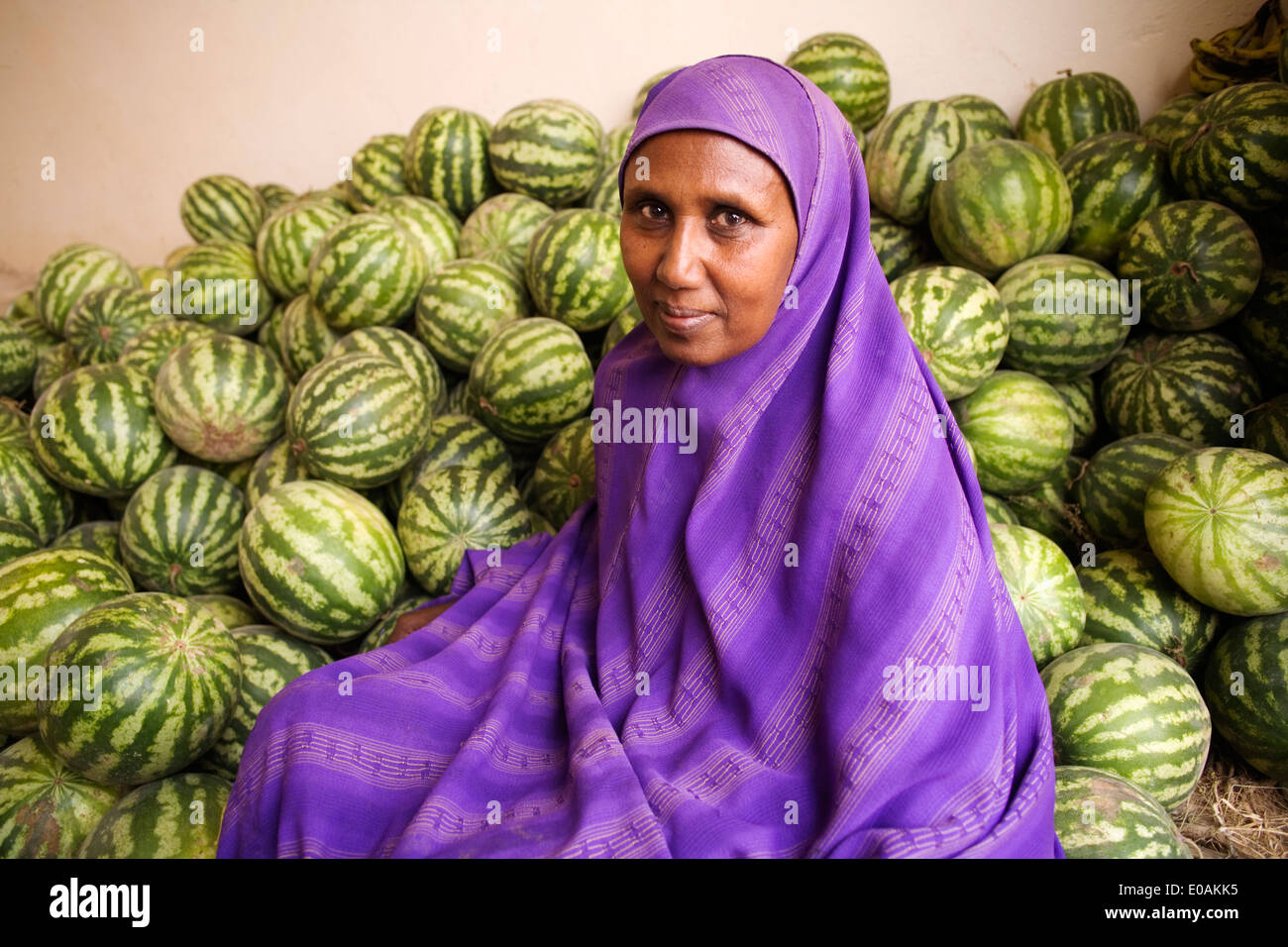 Somali woman selling melons hires stock photography and images Alamy