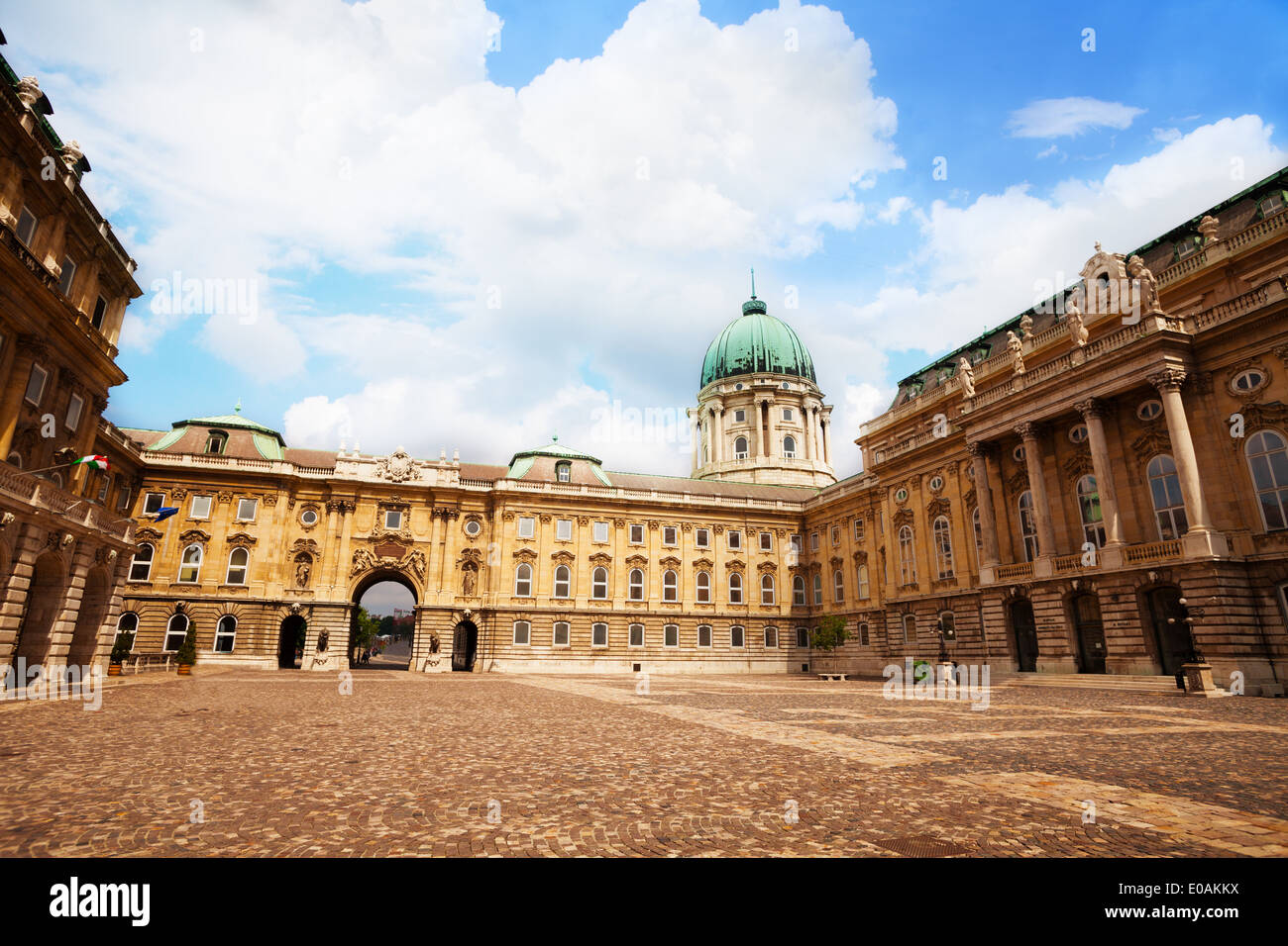 Courtyard, Buda Castle, Royal Palace in Budapest Stock Photo